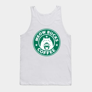 KITTY CAT LOVERS MEOW BUCKS COFFEE Tank Top